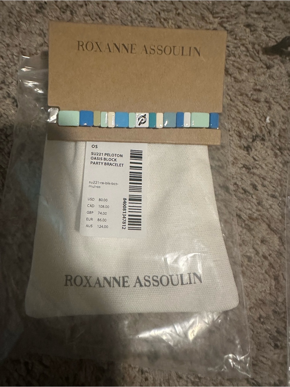 NEW Roxanne Assoulin blue oasis Block Party Bracelet